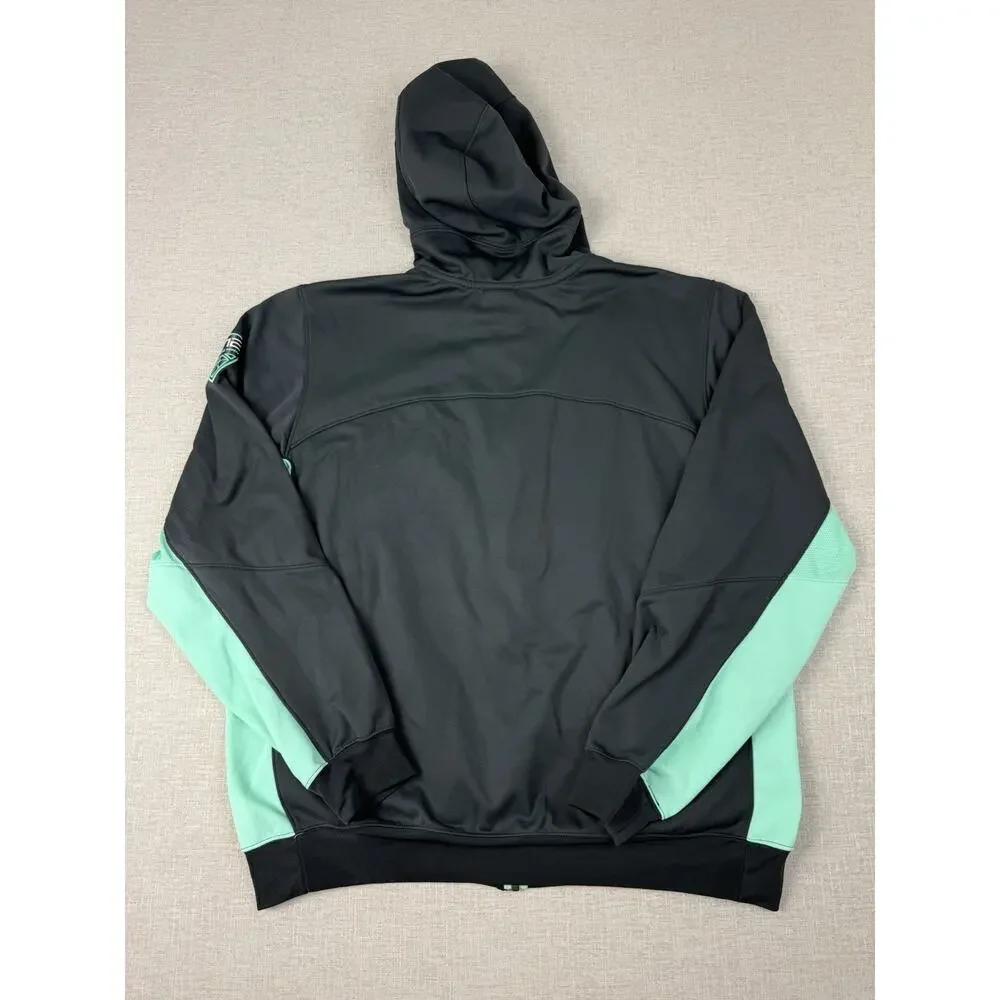 Nike Elite Therma-FIT Basketball Hoodie Jacket Black Mint Green Men’s Large